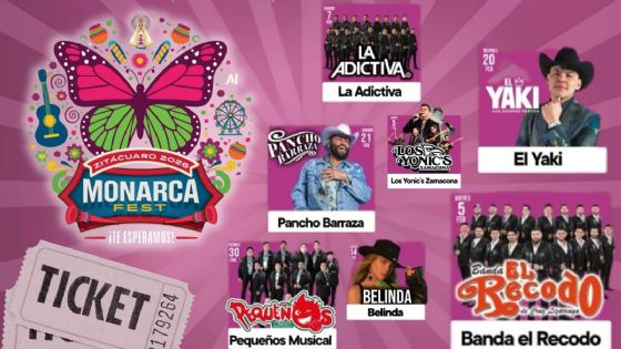 Monarca Fest Zitácuaro 2026: Cartelera completa de artistas que darán concierto en Michoacán