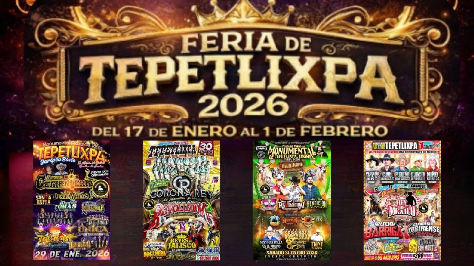 Artistas que se presentarán este fin de semana en la Feria Tepetlixpa 2026