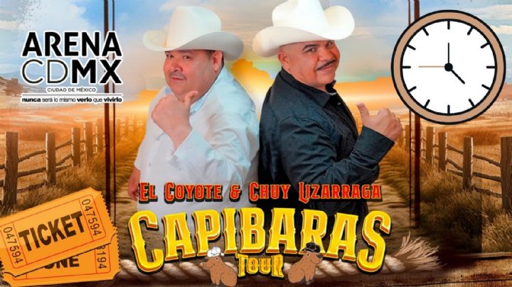 Capibaras Tour en la Arena CDMX 2026: ¿A qué hora empieza el concierto de El Coyote y Chuy Lizárraga HOY 13 de febrero y cómo llegar?