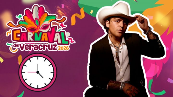 Carnaval de Veracruz 2026: ¿A qué hora empieza el concierto GRATIS de Christian Nodal HOY 15 de febrero? Programa completo