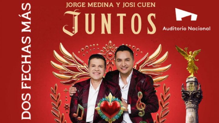 Jorge Medina y Josi Cuen “Juntos” anuncian nuevas fechas en el Auditorio Nacional 2026: ¿Cuándo y cuántos cuestan los boletos?