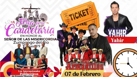 Feria de la Candelaria Zumpango del Río 2026: Cartelera de artistas que darán concierto HOY; precios