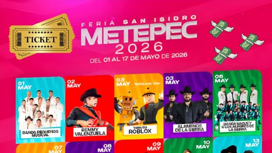 Feria San Isidro Metepec 2026: Cartel de artistas que se presentarán en el Teatro del Pueblo