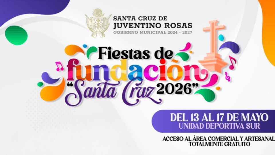 Cartel de artistas que se presentarán en las Fiestas de Fundación Santa Cruz 2026