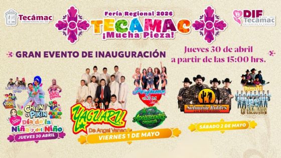 Feria Regional Tecámac 2026: Cartel de artistas que darán concierto GRATIS en el EDOMEX
