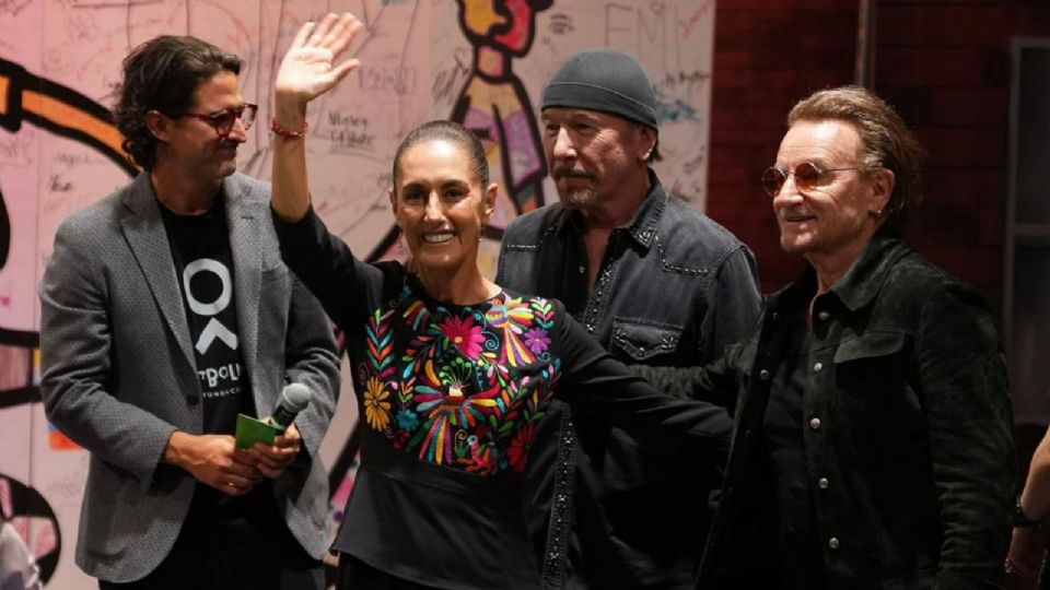 Claudia Sheinbaum y U2 en la Copa Mundial de Niños de la Calle 2026.