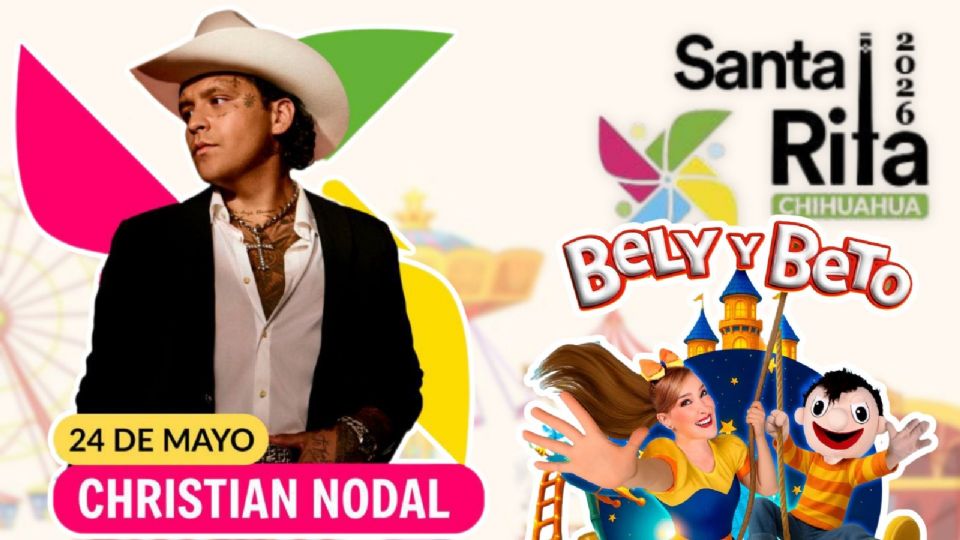 Artistas que se presentarán HOY en la Feria Santa Rita Chihuahua 2026