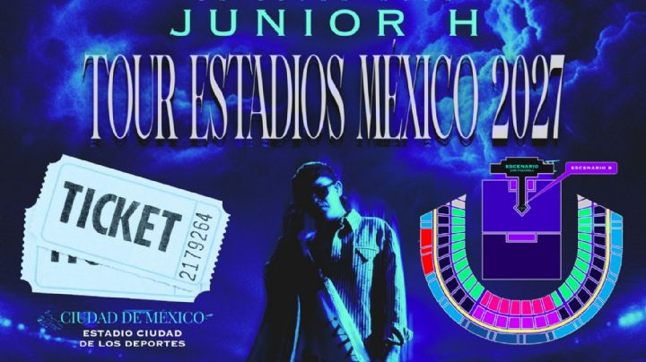 Junior H en CDMX 2027: Confirman mapa y precios de los boletos por zona para su concierto en el Estadio Ciudad de los Deportes