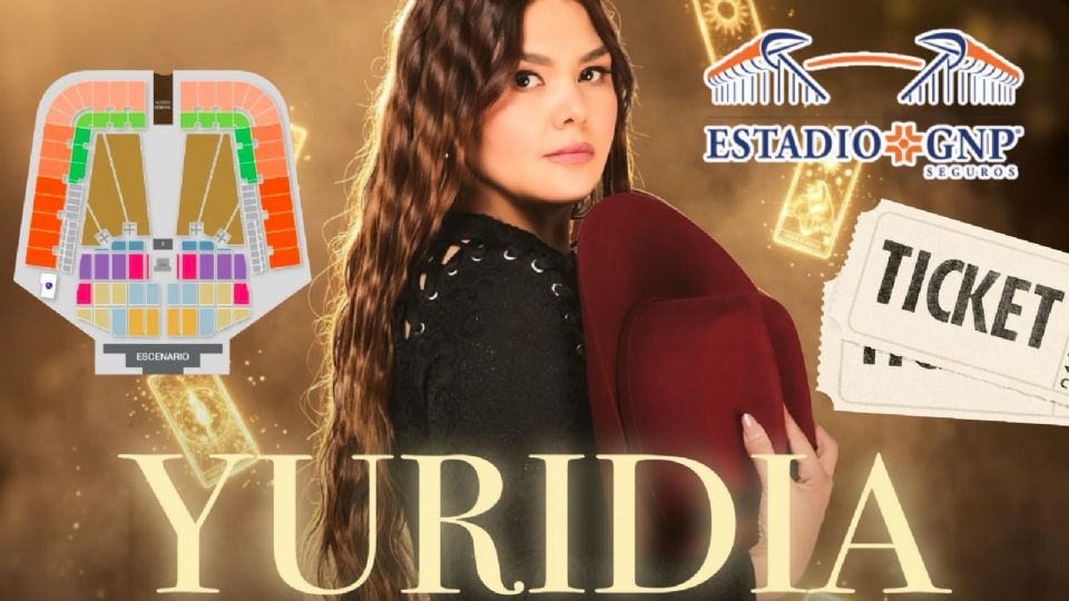 Mapa y precio de los boletos para el concierto de Yuridia en el Estadio GNP Seguros 2026