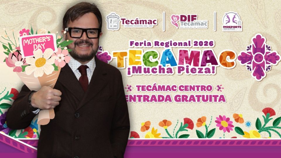 Cartel de artistas que se presentarán GRATIS hoy 9 de mayo en la Feria Regional Tecámac 2026