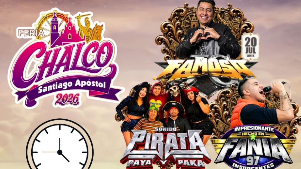 Artistas que se presentarán HOY en la Feria de Chalco 2026