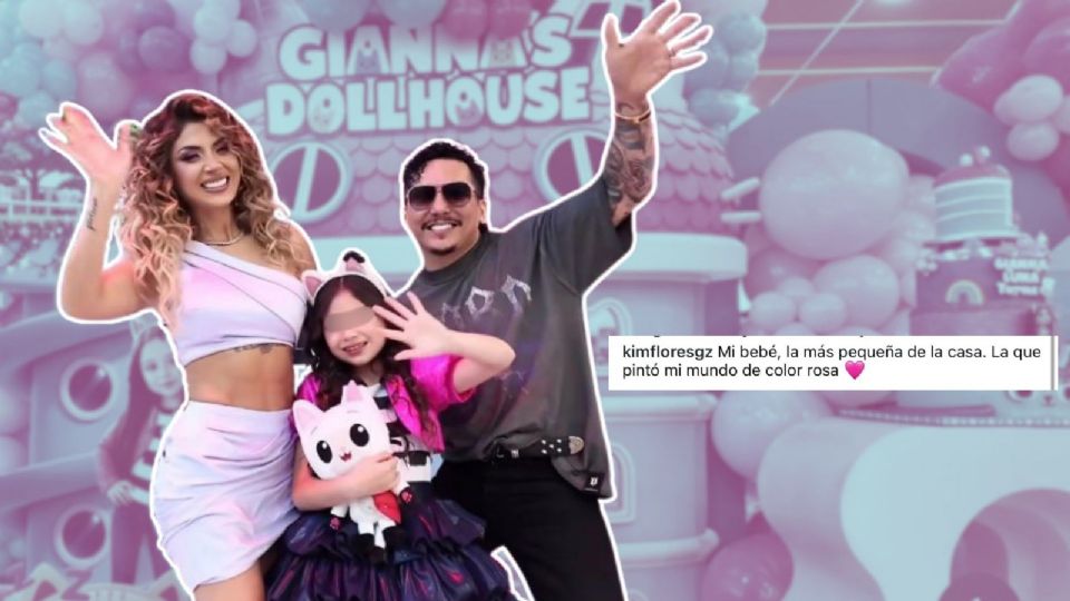 Kimberly Flores y Edwin Luna celebraron los 8 años de su hija