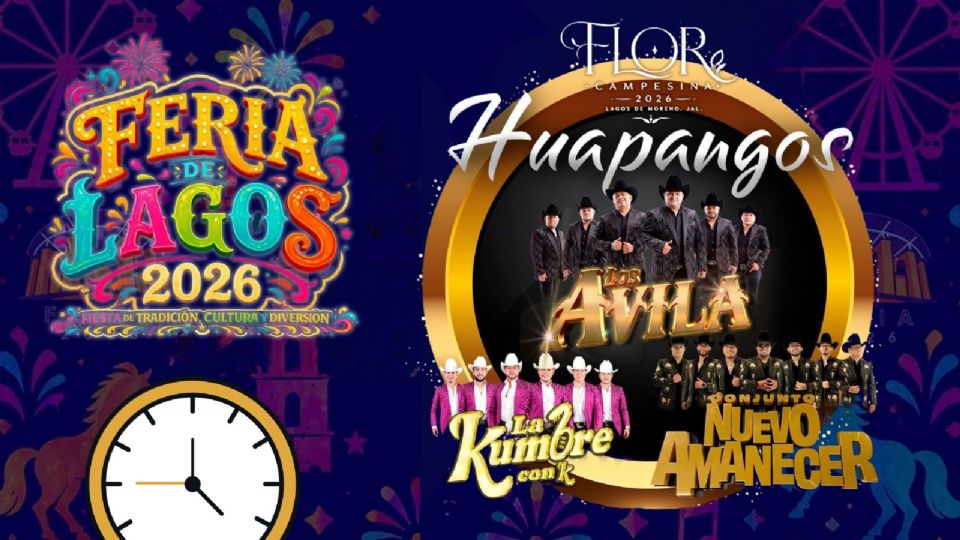 Artistas que se presentarán HOY en la Feria Lagos de Moreno 2026
