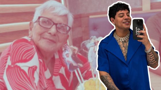 Abuelita sorprende al festejar su cumpleaños 86 con un pastel inspirado en Eduin Caz de Grupo Firme