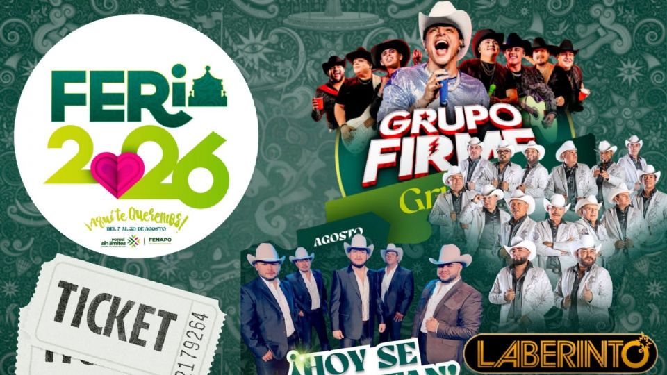 Artistas que se presentarán HOY en la Feria Nacional Potosina 2026