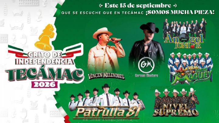 Grito de Independencia Tecámac EDOMEX 2026: Programa completo de artistas y actividades del 15 de septiembre