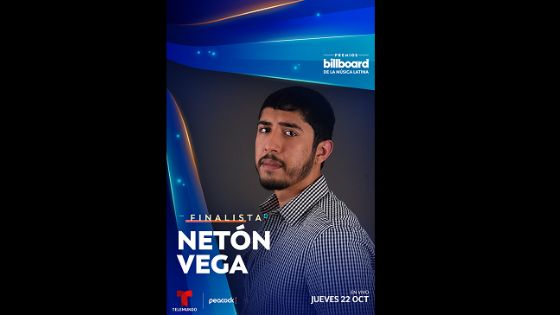 Netón Vega, finalista en los Premios Billboard de la Música Latina
