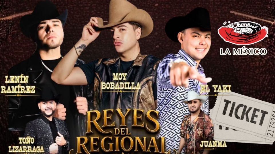 Artistas que se presentarán en la Plaza de Toros México durante el espectáculo 'Reyes del Regional'