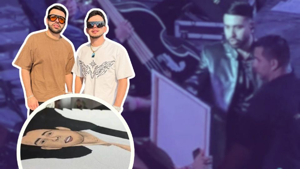 Los Parras reciben emotivo cuadro de Carlos Parra