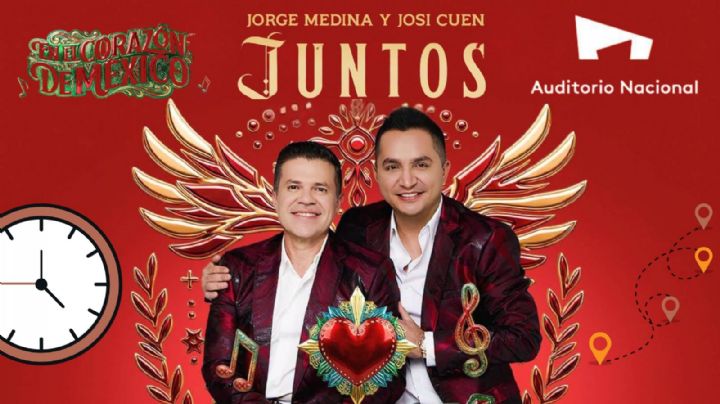 Jorge Medina y Josi Cuen “Juntos” el Auditorio Nacional 2026: Horarios, rutas y todo lo que debes saber sobre los conciertos en CDMX